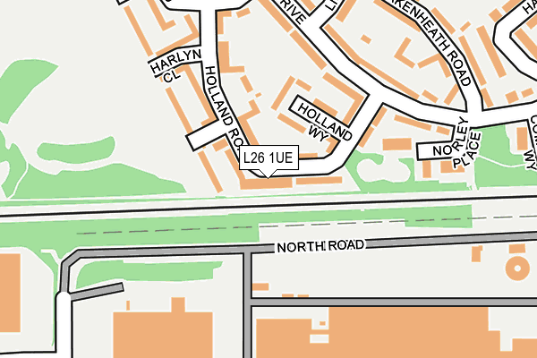 L26 1UE map - OS OpenMap – Local (Ordnance Survey)