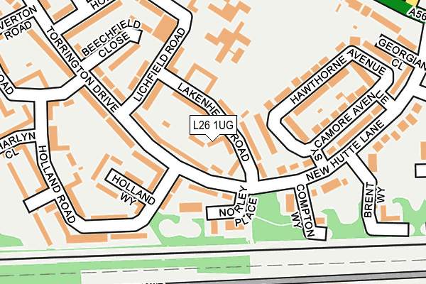 L26 1UG map - OS OpenMap – Local (Ordnance Survey)