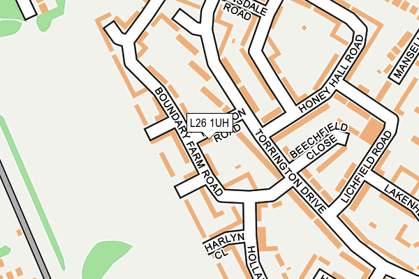 L26 1UH map - OS OpenMap – Local (Ordnance Survey)