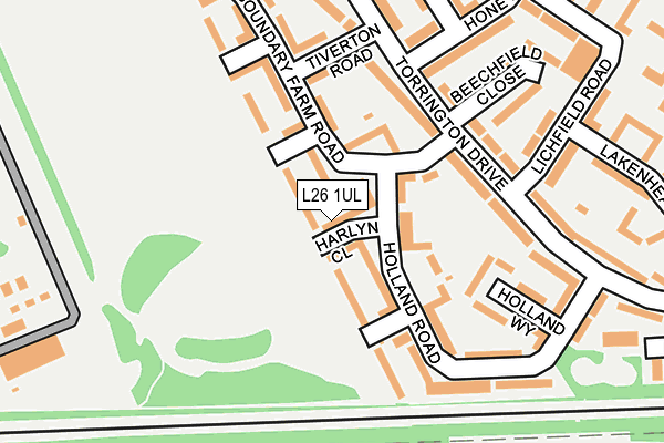 L26 1UL map - OS OpenMap – Local (Ordnance Survey)