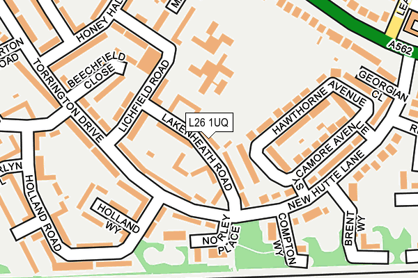 L26 1UQ map - OS OpenMap – Local (Ordnance Survey)