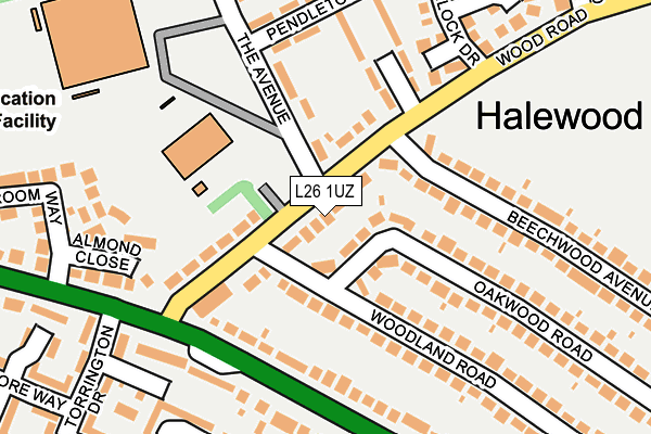 L26 1UZ map - OS OpenMap – Local (Ordnance Survey)