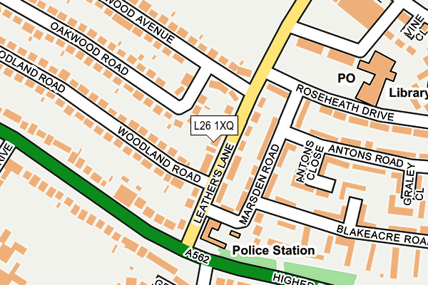 L26 1XQ map - OS OpenMap – Local (Ordnance Survey)