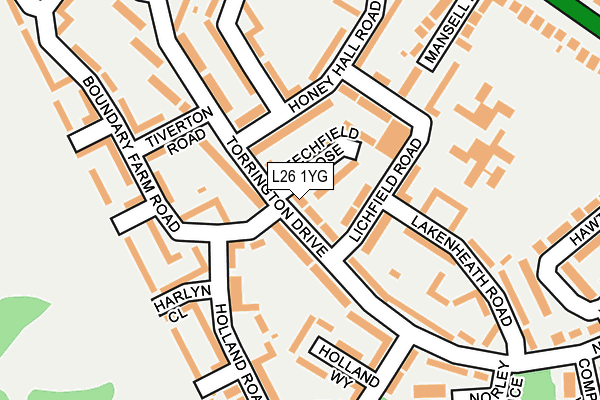 L26 1YG map - OS OpenMap – Local (Ordnance Survey)