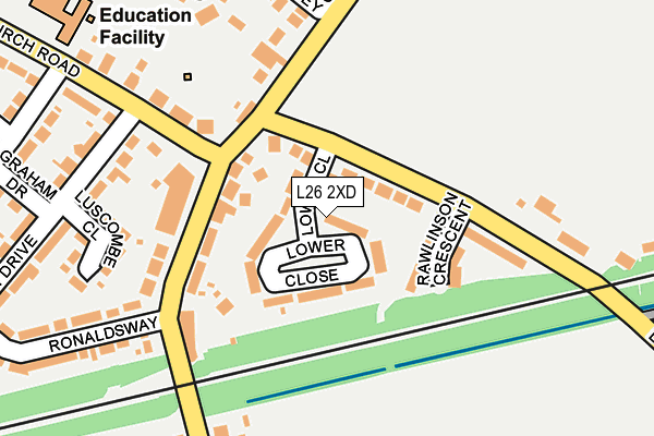 L26 2XD map - OS OpenMap – Local (Ordnance Survey)