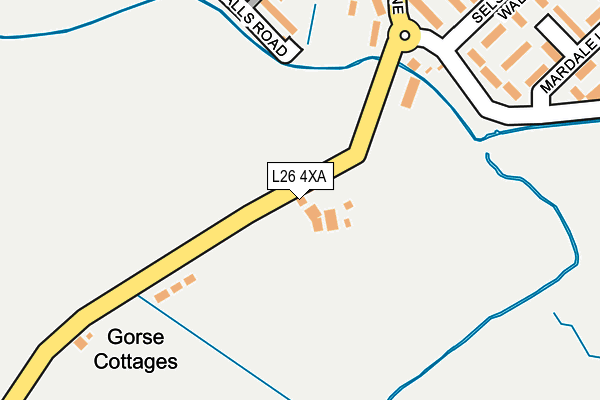 L26 4XA map - OS OpenMap – Local (Ordnance Survey)