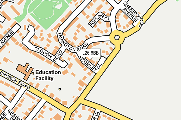 L26 6BB map - OS OpenMap – Local (Ordnance Survey)