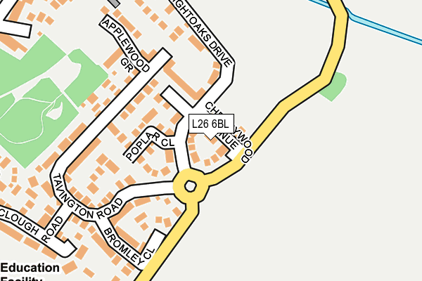 L26 6BL map - OS OpenMap – Local (Ordnance Survey)