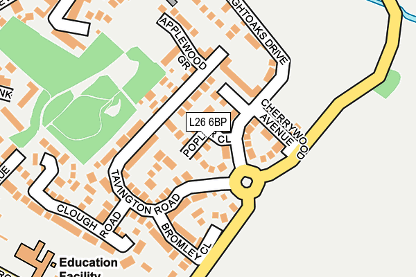 L26 6BP map - OS OpenMap – Local (Ordnance Survey)