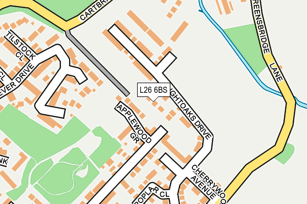 L26 6BS map - OS OpenMap – Local (Ordnance Survey)