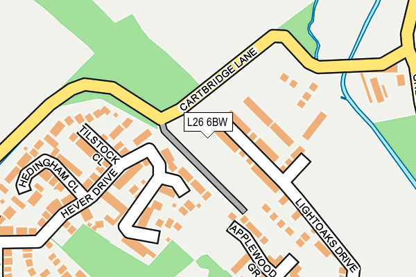 L26 6BW map - OS OpenMap – Local (Ordnance Survey)