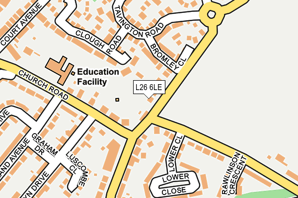L26 6LE map - OS OpenMap – Local (Ordnance Survey)