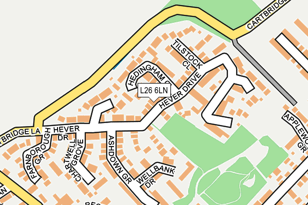 L26 6LN map - OS OpenMap – Local (Ordnance Survey)