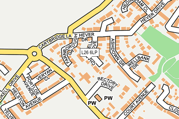 L26 6LP map - OS OpenMap – Local (Ordnance Survey)