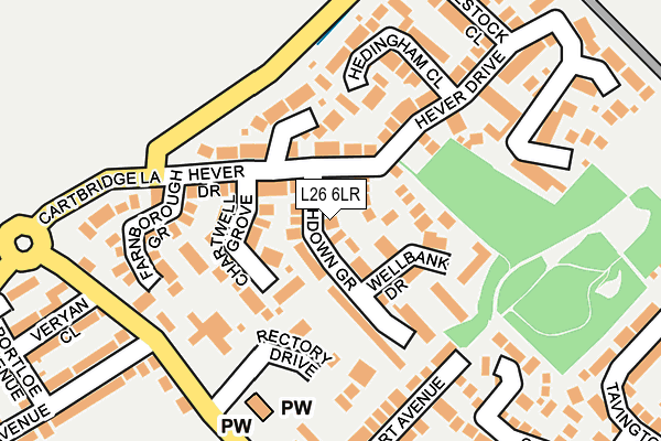 L26 6LR map - OS OpenMap – Local (Ordnance Survey)