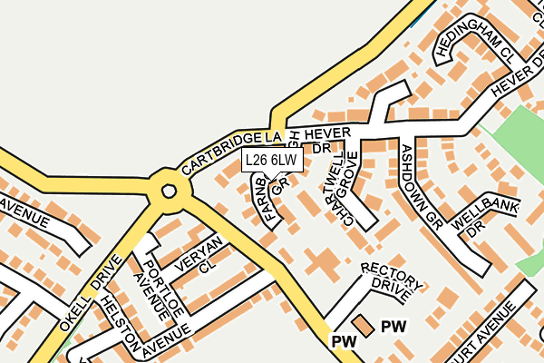 L26 6LW map - OS OpenMap – Local (Ordnance Survey)