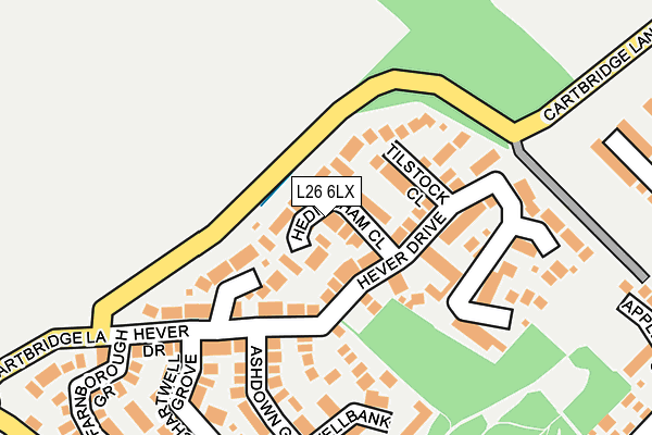 L26 6LX map - OS OpenMap – Local (Ordnance Survey)