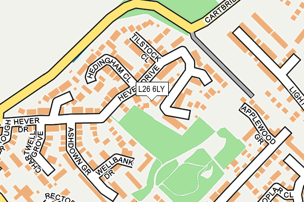 L26 6LY map - OS OpenMap – Local (Ordnance Survey)