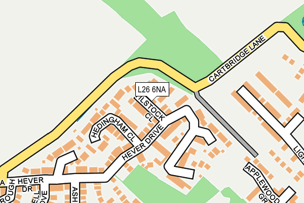 L26 6NA map - OS OpenMap – Local (Ordnance Survey)