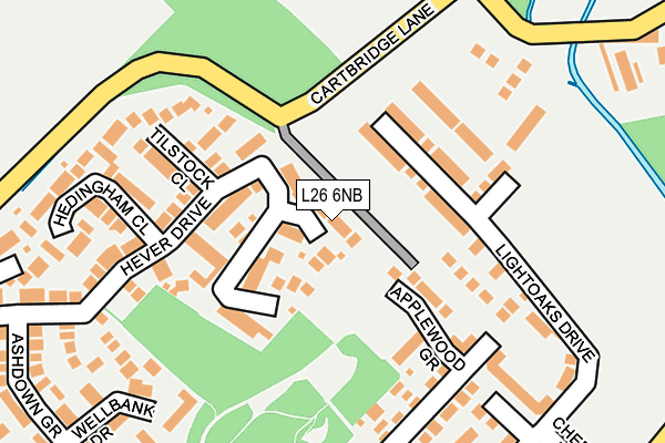 L26 6NB map - OS OpenMap – Local (Ordnance Survey)