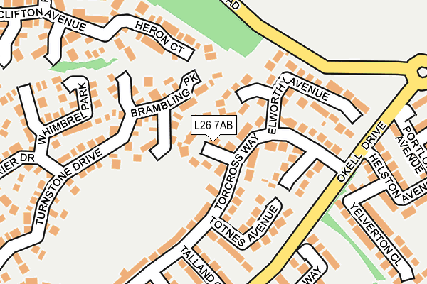 L26 7AB map - OS OpenMap – Local (Ordnance Survey)