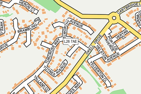 L26 7AE map - OS OpenMap – Local (Ordnance Survey)