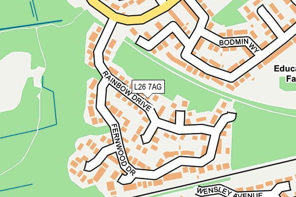 L26 7AG map - OS OpenMap – Local (Ordnance Survey)