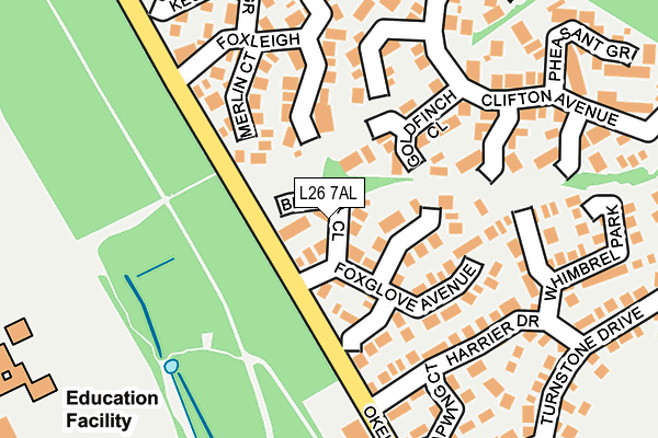 L26 7AL map - OS OpenMap – Local (Ordnance Survey)