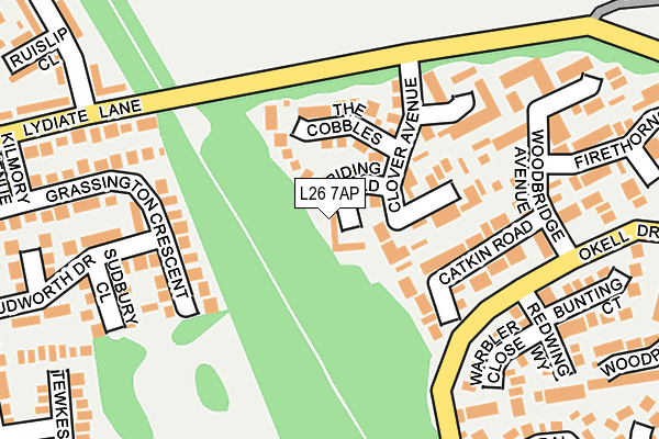 L26 7AP map - OS OpenMap – Local (Ordnance Survey)