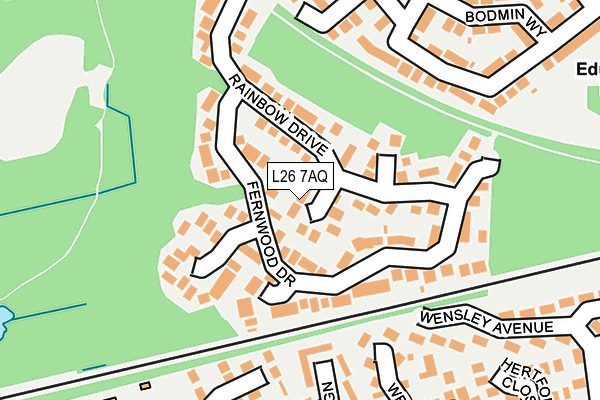 L26 7AQ map - OS OpenMap – Local (Ordnance Survey)