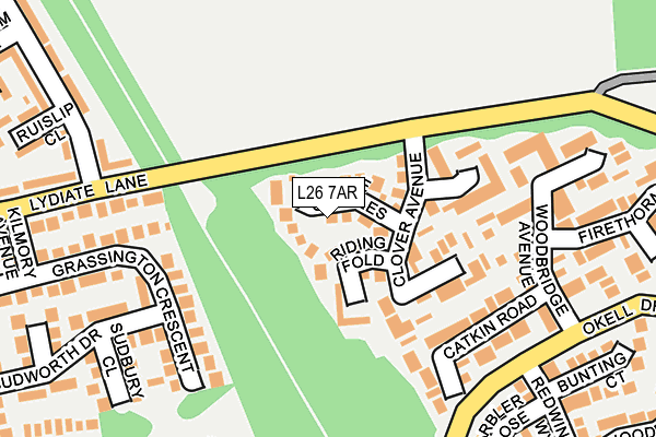 L26 7AR map - OS OpenMap – Local (Ordnance Survey)