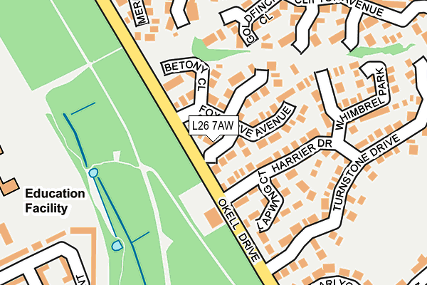 L26 7AW map - OS OpenMap – Local (Ordnance Survey)