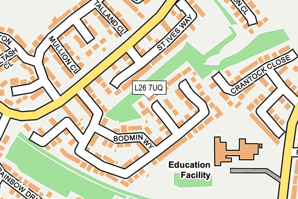 L26 7UQ map - OS OpenMap – Local (Ordnance Survey)