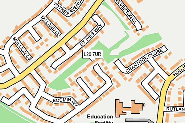 L26 7UR map - OS OpenMap – Local (Ordnance Survey)