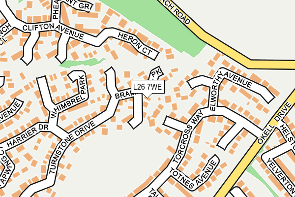 L26 7WE map - OS OpenMap – Local (Ordnance Survey)