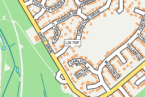 L26 7WF map - OS OpenMap – Local (Ordnance Survey)