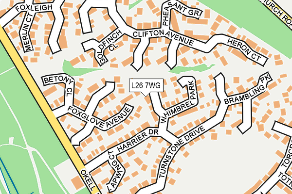 L26 7WG map - OS OpenMap – Local (Ordnance Survey)