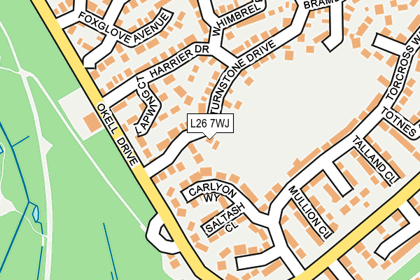 L26 7WJ map - OS OpenMap – Local (Ordnance Survey)