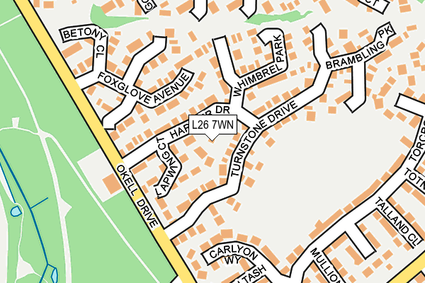 L26 7WN map - OS OpenMap – Local (Ordnance Survey)