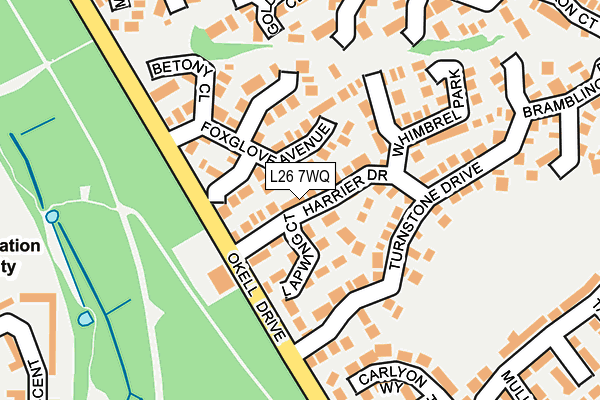 L26 7WQ map - OS OpenMap – Local (Ordnance Survey)