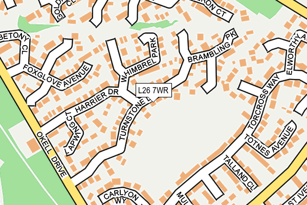 L26 7WR map - OS OpenMap – Local (Ordnance Survey)