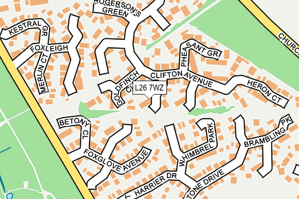 L26 7WZ map - OS OpenMap – Local (Ordnance Survey)