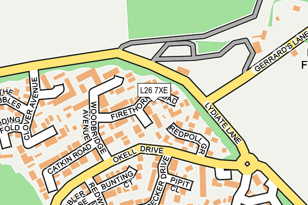 L26 7XE map - OS OpenMap – Local (Ordnance Survey)