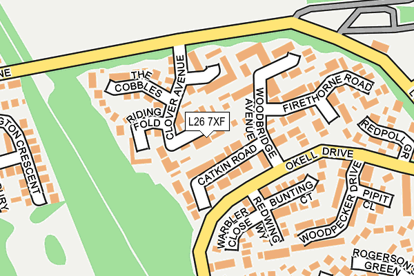 L26 7XF map - OS OpenMap – Local (Ordnance Survey)