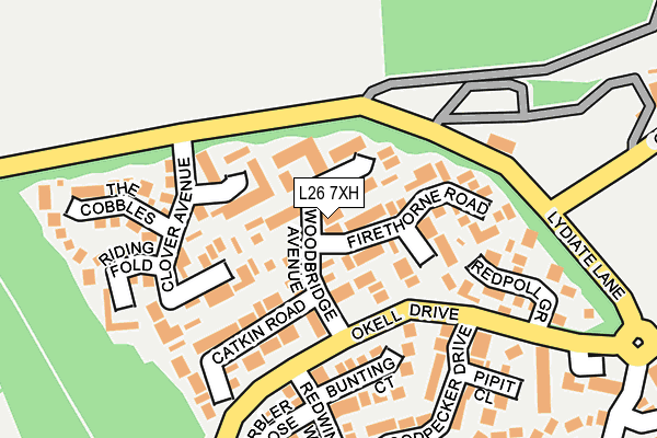 L26 7XH map - OS OpenMap – Local (Ordnance Survey)