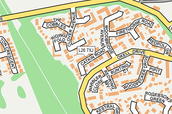 L26 7XJ map - OS OpenMap – Local (Ordnance Survey)