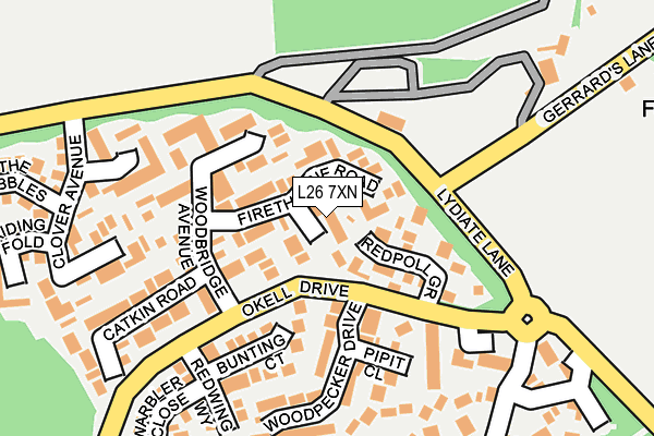 L26 7XN map - OS OpenMap – Local (Ordnance Survey)