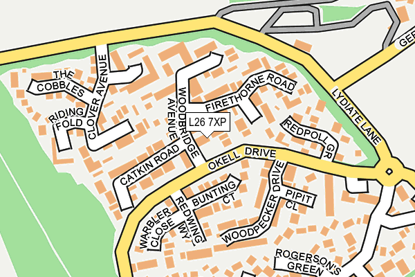 L26 7XP map - OS OpenMap – Local (Ordnance Survey)