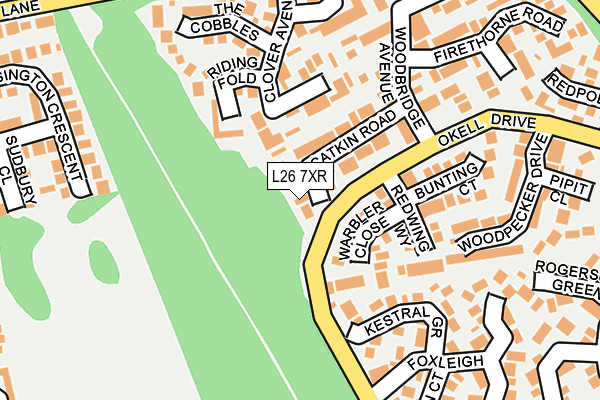 L26 7XR map - OS OpenMap – Local (Ordnance Survey)