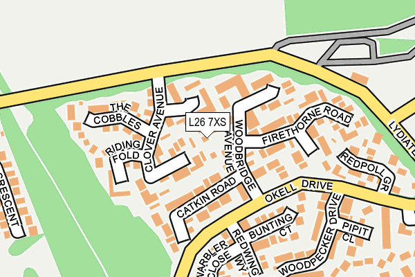 L26 7XS map - OS OpenMap – Local (Ordnance Survey)